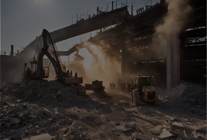 Plant road and platform civil works